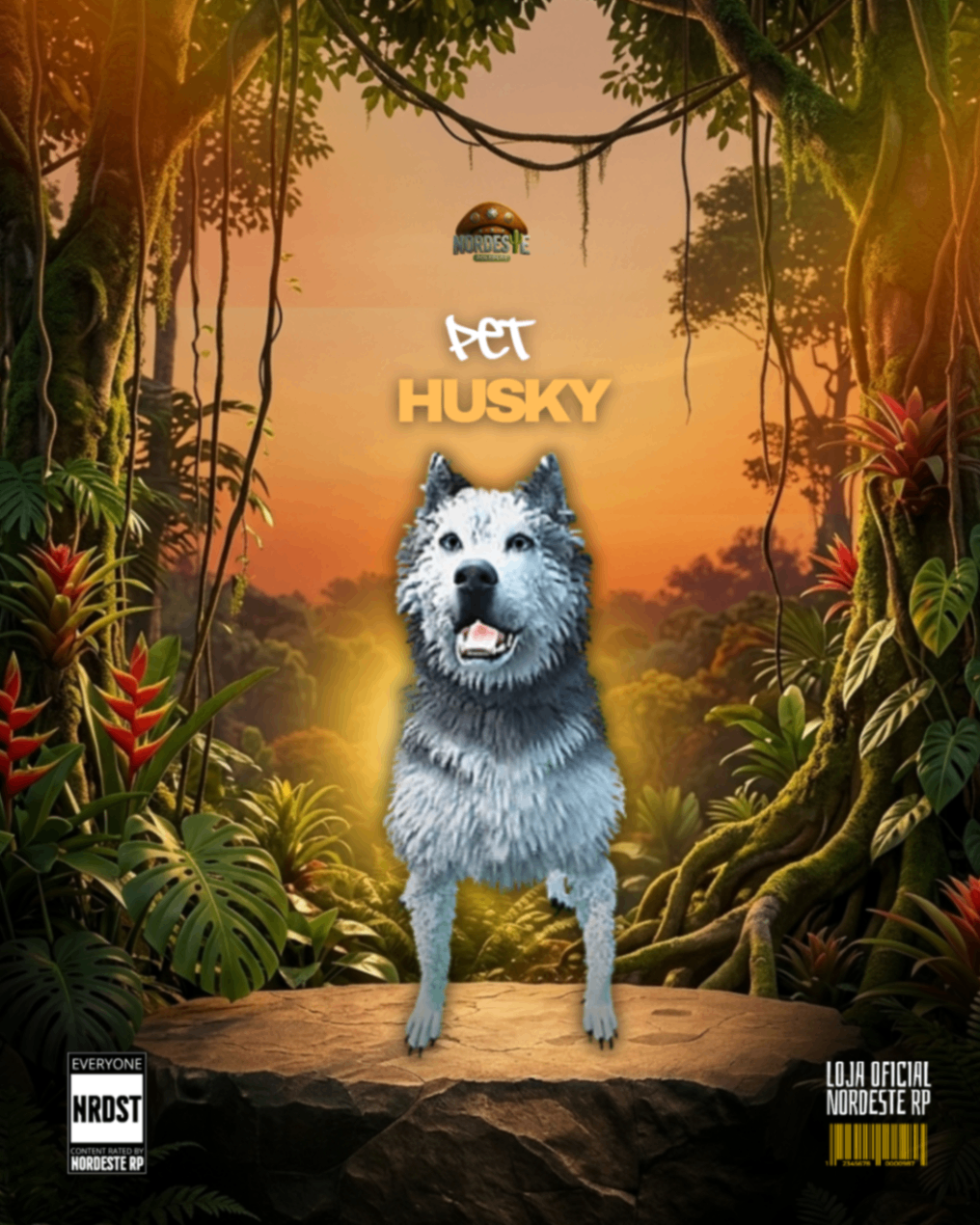 Husky Cinza Claro