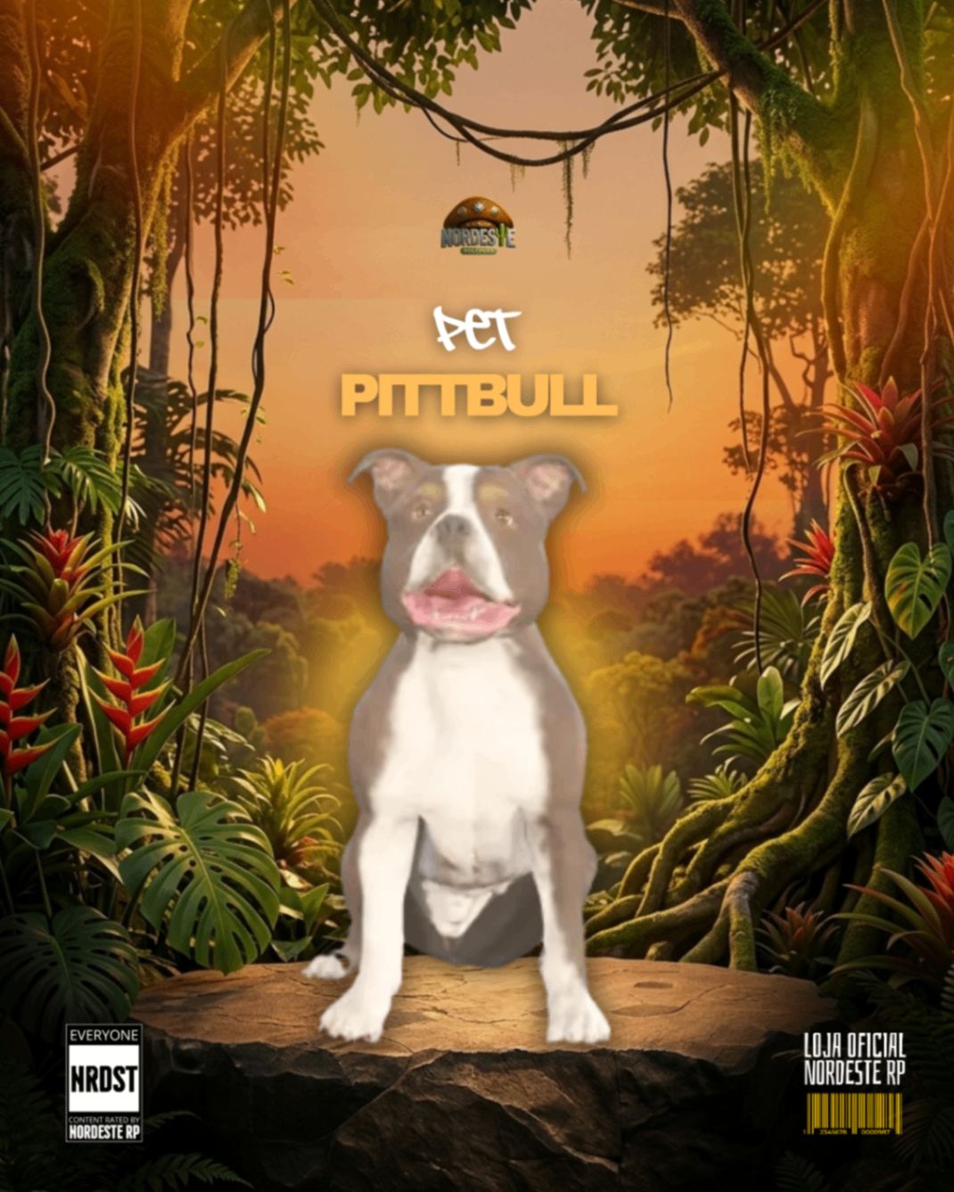 Pit Bull Marrom Escuro